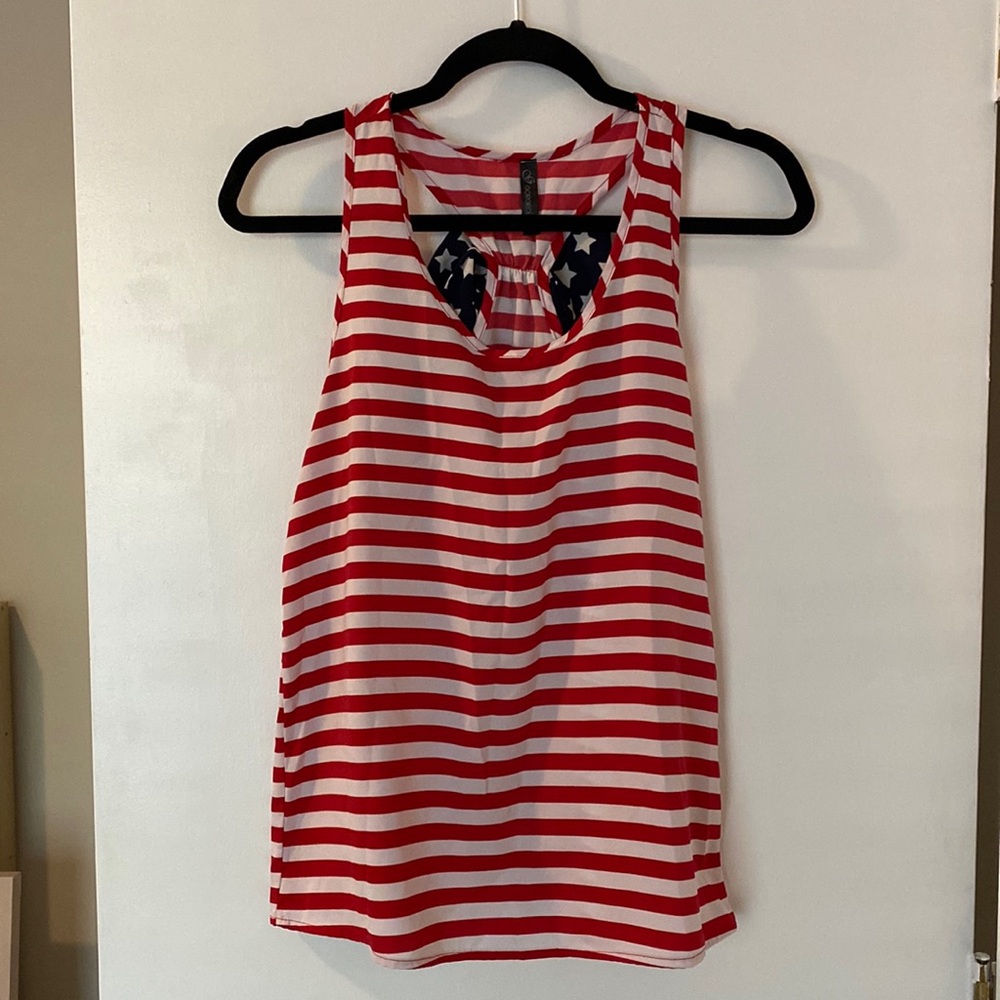 Gorgeous American Flag Racer Back Top
